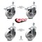 Service Caster 5 Inch Semi Steel Wheel Swivel 1/2 Inch Stem Caster Total Lock Brake SCC, 2PK SCC-TSTTL20S514-SSS-M1215-2-S-2 - alternate 4